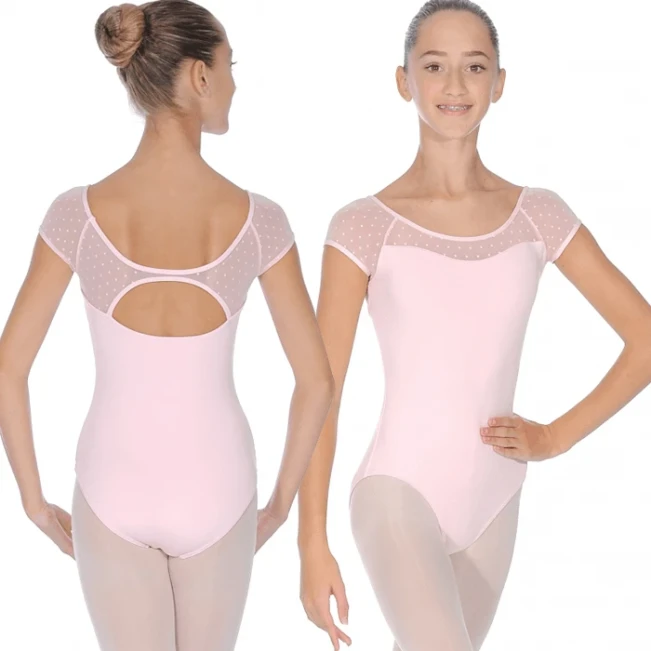 Capezio Swiss Dot Keyhole Back, Balletttrikot für Kinder