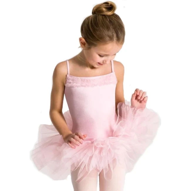 Capezio Ruffle Yoke, Kindertrikot mit Tutu-Rock Capezio Ruffle Yoke, Kindertrikot mit Tutu-Rock