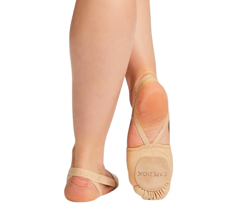 Capezio Hanami PIROUETTE,  elastische Tanzpantoffeln für Kinder - Hautfarbe - light suntan