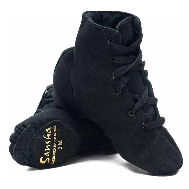 Sansha Soho, Jazzstiefel aus Leinen - Weiss