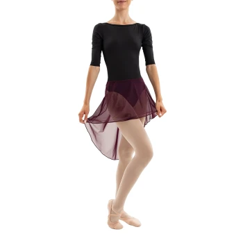 Carmen, asymmetrischer Damenrock - Rot - garnet