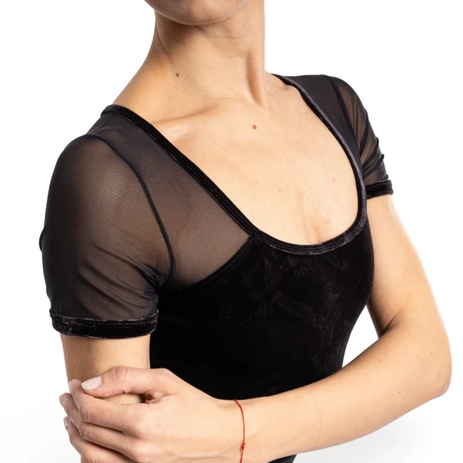 Bloch Anna Cap Sleeve Leotard, Damen-Trikot Bloch Anna Cap Sleeve Leotard, Damen-Trikot - Schwarz