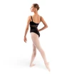 Bloch Ayla Floral, Damen-Trikot mit dünnen Trägern - Schwarz