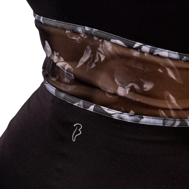 Bloch Ayla Floral, Damen-Trikot mit dünnen Trägern - Schwarz