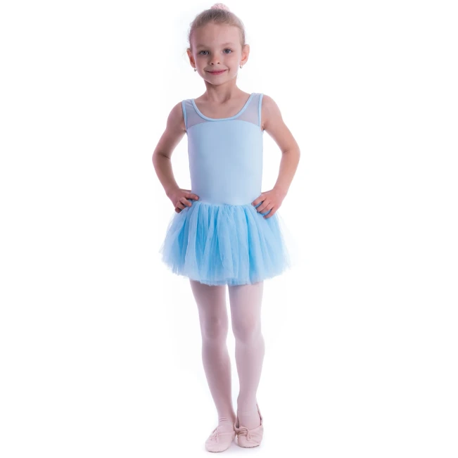 Bloch CL3145 Coralina, Kindertrikot mit Tutu-Rock