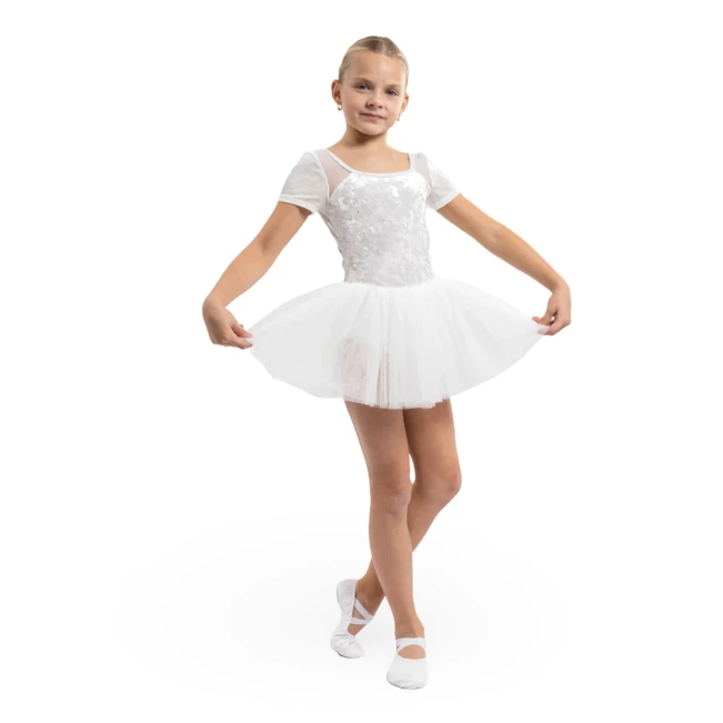 Bloch Delilah, Mädchentrikot mit Tutu-Röckchen Bloch Delilah, Mädchentrikot mit Tutu-Röckchen - Weiss