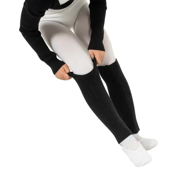 Bloch, gestrickte Kinder-Ballettstulpen bis unter das Knie