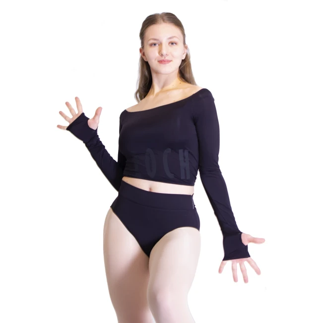 Crop Top mit langen Ärmeln von Bloch Crop Top mit langen Ärmeln von Bloch