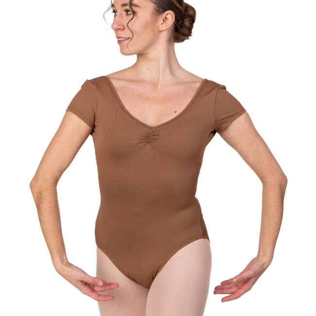 Bloch Gather, Trikot für Damen mit kurzen Ärmeln - Mandel Bloch