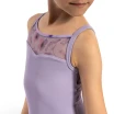 Bloch Lila Floral, Mädchen-Trikot mit schmalen Trägern - Flieder lilac Bloch