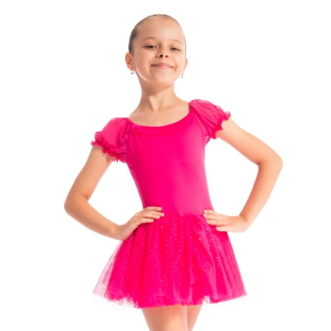 Mirella Miami Tutu Dress M1559C, Trikot mit Tutu-Rock für Mädchen Mirella Miami Tutu Dress M1559C, Trikot mit Tutu-Rock für Mädchen