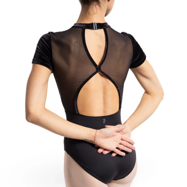 Bloch Gia Cap Sleeve Leotard, Damen-Trikot - Schwarz