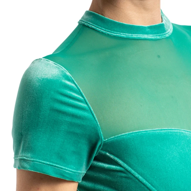 Bloch Gia Cap Sleeve Leotard, Damen-Trikot - Emerald Bloch
