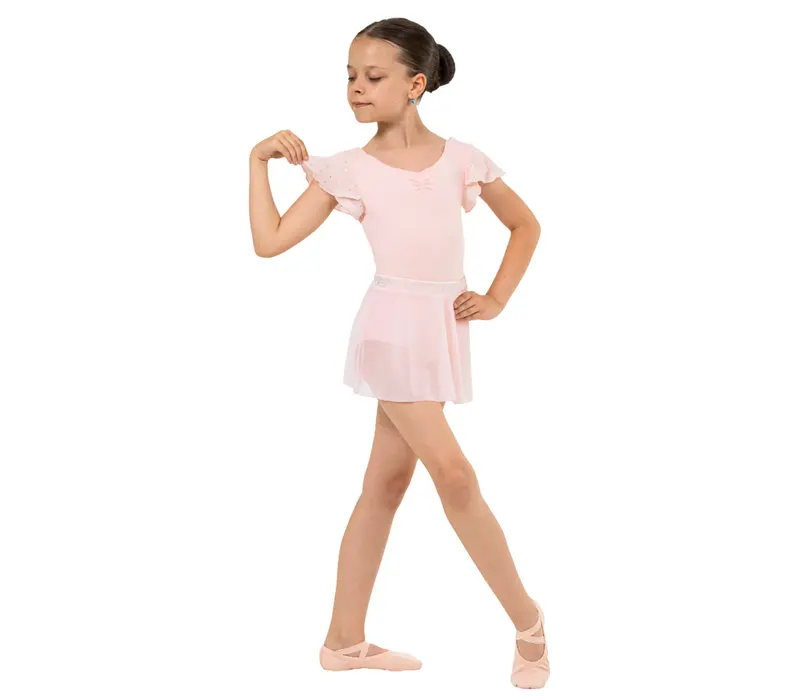 Bloch Mesh Pull-On Skirt Sadie, Mädchenrock - Rosa Bonbons Bloch