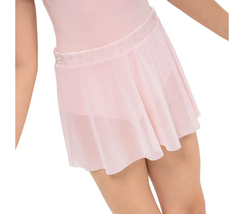 Bloch Mesh Pull-On Skirt Sadie, Mädchenrock - Rosa Bonbons Bloch