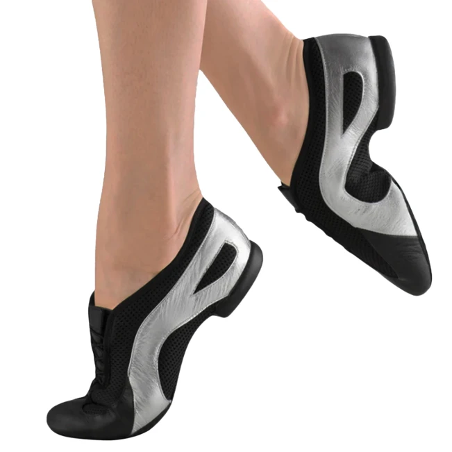 Bloch Slipstream Slip On, Jazzschuhe Bloch Jazzsoft, Jazzschuhe aus Leder - Silber