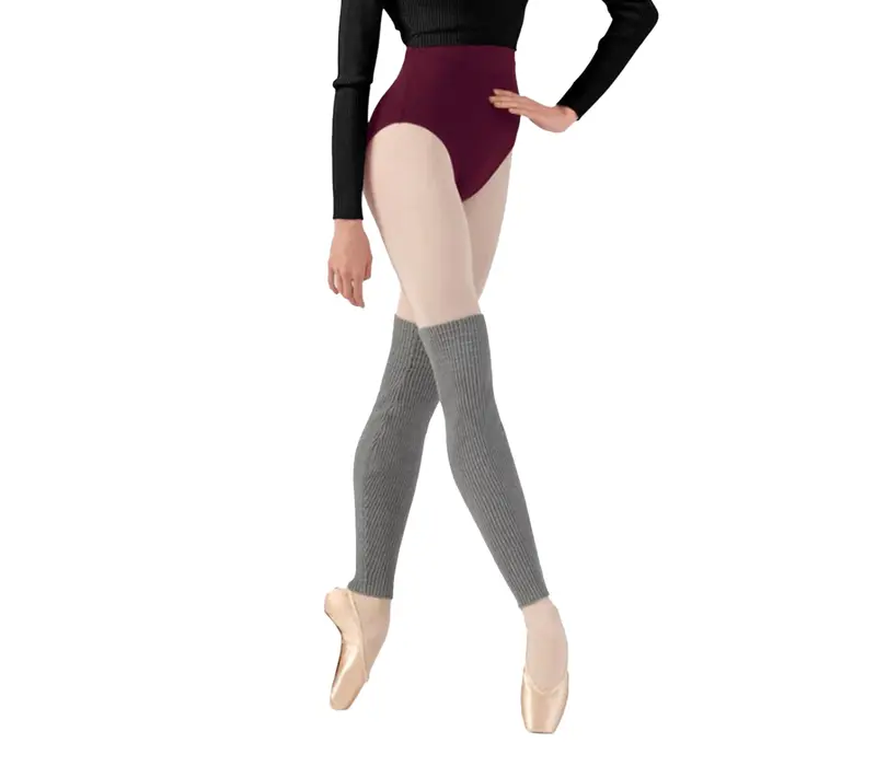 Bloch Rib Legwarmer, gestrickte Tanzstulpen - Grau Bloch