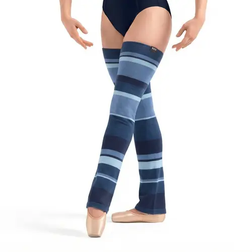 Bloch W11007 Striped Leg Warmers, gestreifte Stulpen über dem Knie für Erwachsene