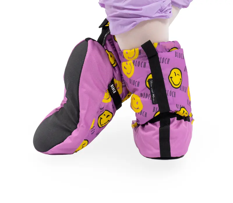 Bloch Crazy Printed Bootie, Wärmeschuhe   - Smiley Print Bloch
