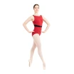 Capezio C'est La Vie Fleur, Damen-Trikot mit breiten Trägern - Rot scarlet Capezio Capezio C'est La Vie Fleur, Damen-Trikot mit breiten Trägern - Rot scarlet Capezio