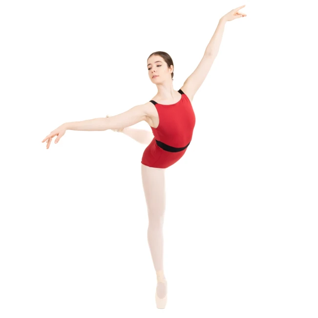 Capezio C'est La Vie Fleur, Damen-Trikot mit breiten Trägern Capezio C'est La Vie Fleur, Damen-Trikot mit breiten Trägern - Rot scarlet Capezio