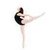 Capezio C'est La Vie La Belle, Damen-Trikot mit Reißverschluss am hohen Kragen - Schwarz Capezio C'est La Vie La Belle, Damen-Trikot mit Reißverschluss am hohen Kragen - Schwarz