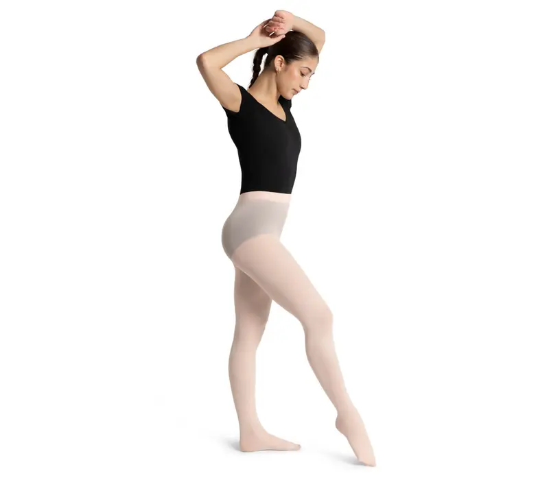 Capezio Ultra Soft Tight Self Knit, Damen-Strumpfhose mit Fuß   - Rosa balet Capezio