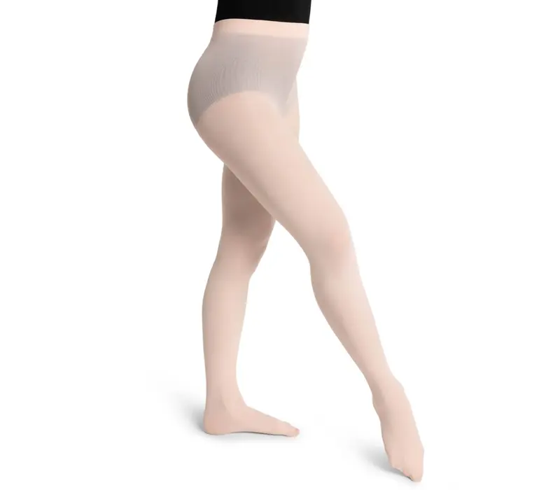 Capezio Ultra Soft Tight Self Knit, Damen-Strumpfhose mit Fuß   - Rosa balet Capezio