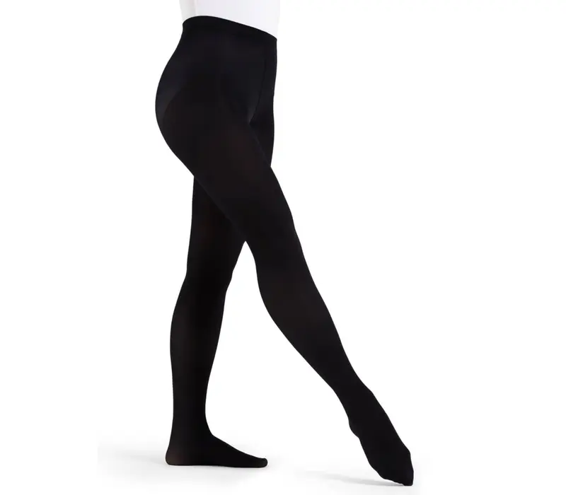 Capezio Ultra Soft Tight Self Knit, Damen-Strumpfhose mit Fuß   - Schwarz