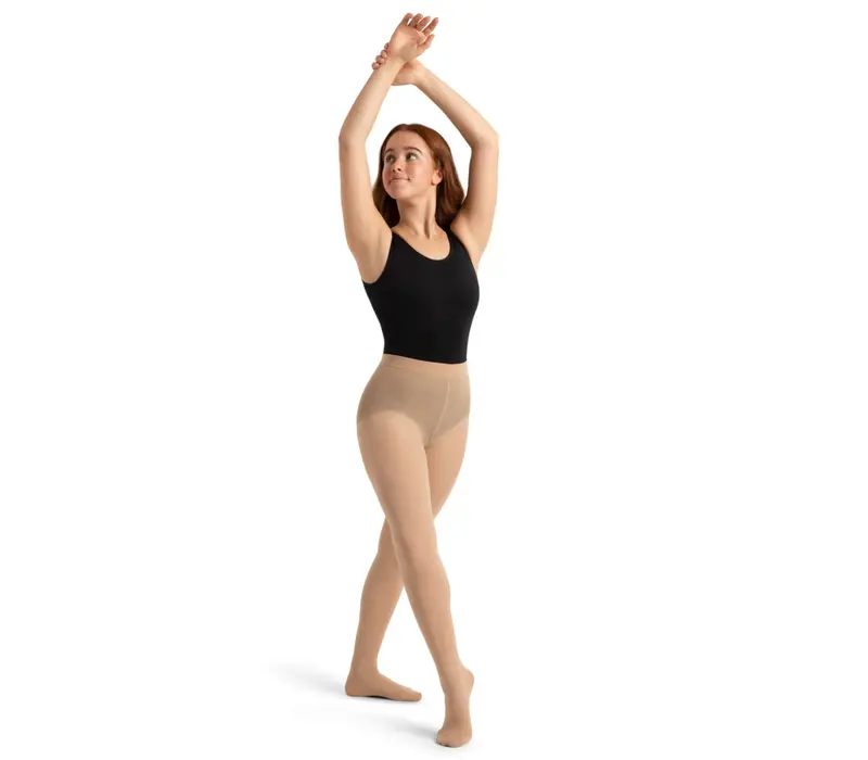 Capezio Ultra Soft Tight Self Knit, Damen-Strumpfhose mit Fuß   - Hautfarbe hell Capezio
