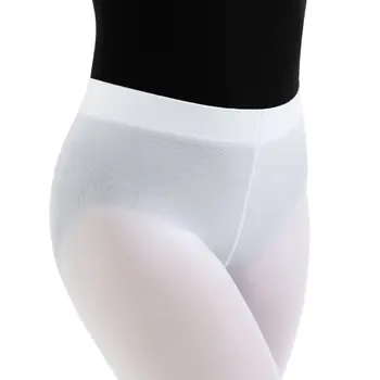 Capezio Ultra Soft Tight Self Knit, Damen-Strumpfhose mit vollem Fuß - Weiss