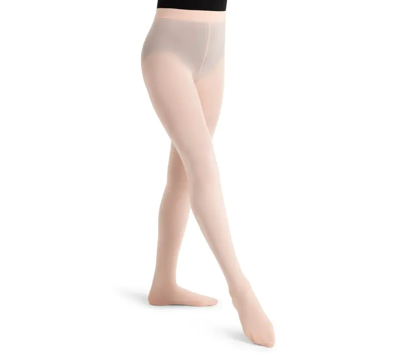 Capezio Ultra Soft Tight Self Knit, Damen-Strumpfhose mit vollem Fuß - Rosa balet Capezio