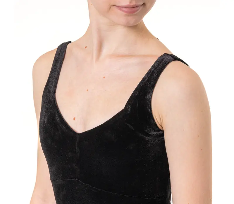 Capezio, Baumwolltrikot mit breiten Trägern - Schwarz