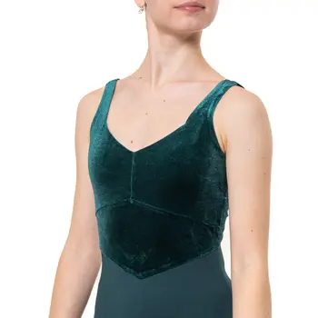 Capezio, Baumwolltrikot mit breiten Trägern - Grün - dark green