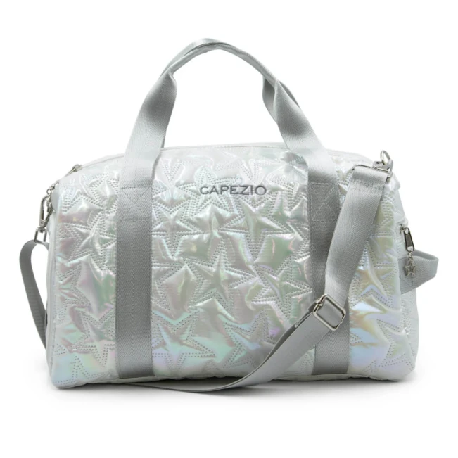 Capezio Metallic Star Travel Duffle, Tasche - Silber Metallic Silver Capezio Capezio Metallic Star Travel Duffle, Tasche - Silber Metallic Silver Capezio