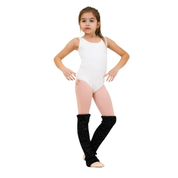Capezio Kindertrikot mit Gürtel und breiten Trägern - Weiss