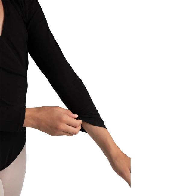 Capezio Cross Over Top, Aufwärm-Top für Mädchen Capezio Cross Over Top, Aufwärm-Top für Mädchen - Schwarz