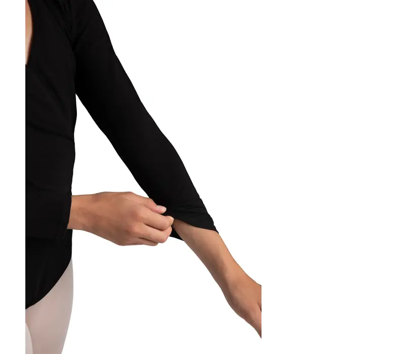 Capezio Cross Over Top, Aufwärm-Top für Mädchen - Schwarz