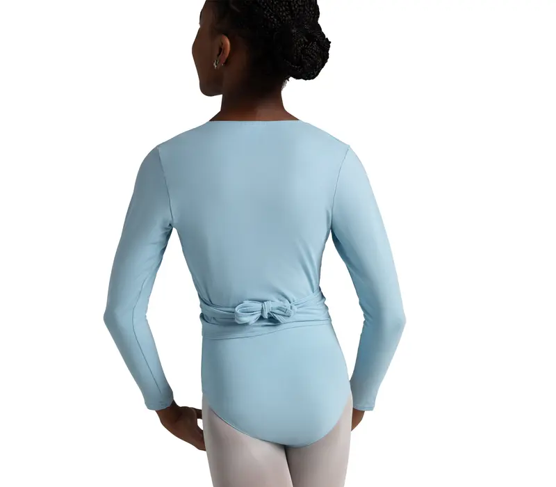 Capezio Cross Over Top, Aufwärm-Top für Mädchen - Hellblau Capezio
