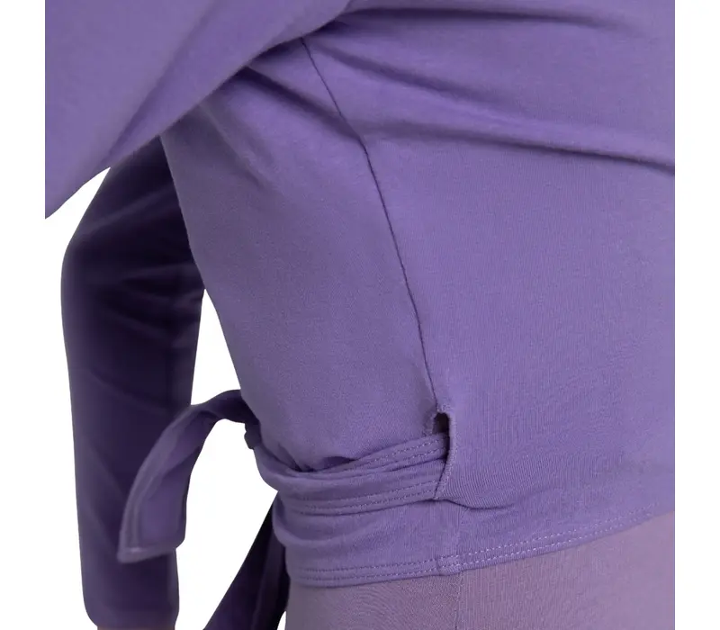 Capezio Cross Over Top, Aufwärm-Top für Mädchen - Roter Granat Capezio