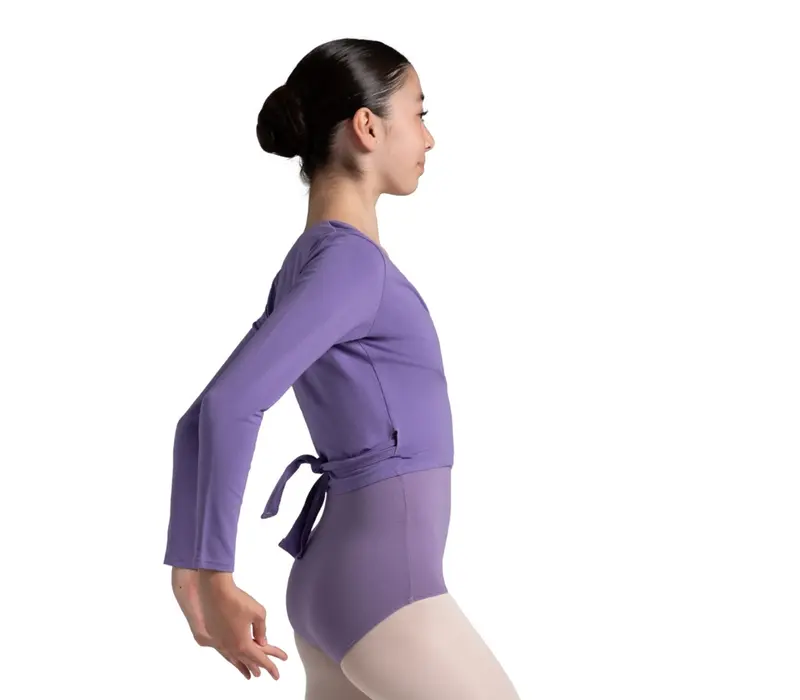 Capezio Cross Over Top, Aufwärm-Top für Mädchen - Roter Granat Capezio