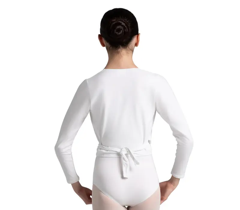 Capezio Cross Over Top, Aufwärm-Top für Mädchen - Weiss