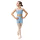 Capezio Catherine Top, Crop-Top für Mädchen - Hellblau Capezio