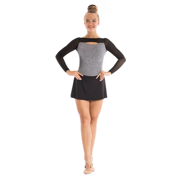 Capezio Dance Active Front Keyhole Langarm-Bodysuit, Damen-Bodysuit