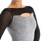 Capezio Dance Active Front Keyhole Langarm-Bodysuit, Damen-Bodysuit