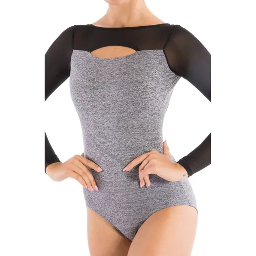 Capezio Dance Active Front Keyhole Langarm-Bodysuit, Damen-Bodysuit