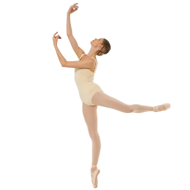 Capezio Dreamy Leotard, Damen-Trikot mit breiten Trägern - Hellgelb - Butter Capezio