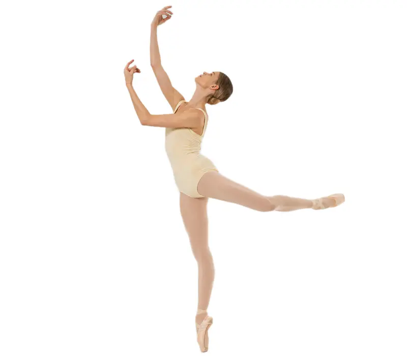 Capezio Dreamy Leotard, Damen-Trikot mit breiten Trägern - Hellgelb - Butter Capezio