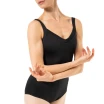 Capezio Dreamy Leotard, Damen-Trikot mit breiten Trägern - Schwarz