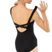 Capezio Dreamy Leotard, Damen-Trikot mit breiten Trägern - Schwarz